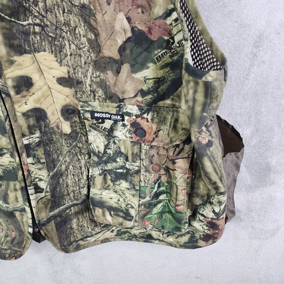 Mens Camo Hunting Vest Jacket Mossy Oak Break-Up Infinity 1/2 Zip Size XL/2XL - Picture 4 of 13